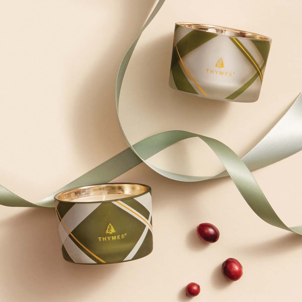 Frasier Fir? Frosted Plaid Candle Set