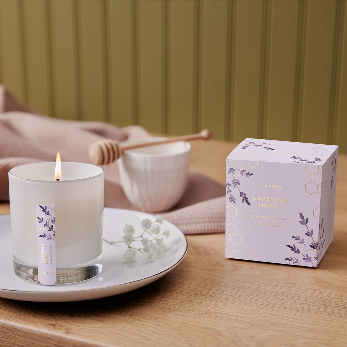 Lavender Honey Poured Candle