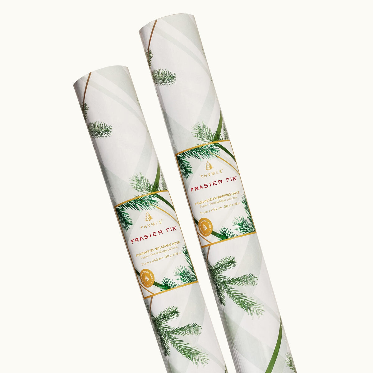 Frasier Fir? Frosted Plaid Wrapping Paper. 2 Pack