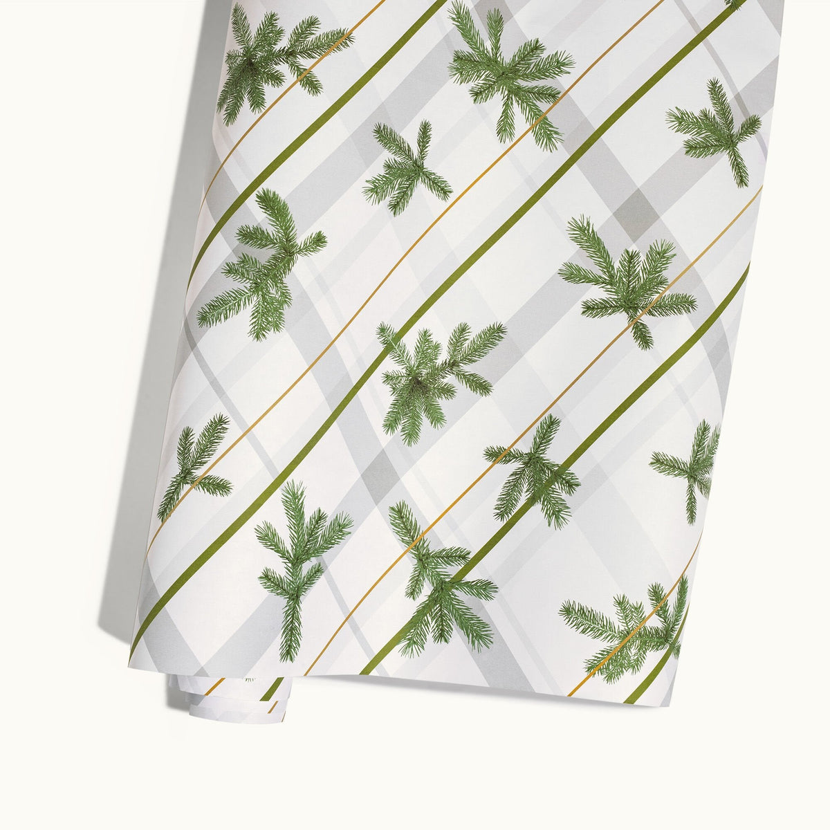 Frasier Fir® Frosted Plaid Wrapping Paper. 2 Pack