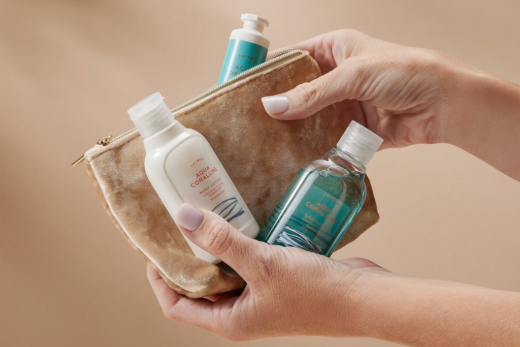 Aqua Coralline Travel Set with Beauty Bag